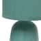 Simple Designs 10" Thimble Base Ceramic Table Lamp